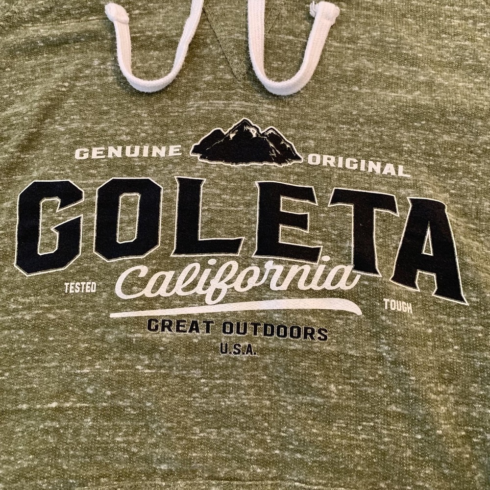 Ohiopyle Hoodie Mens XL‎ Green Goleta California Graphic Pullover Sweatshirt